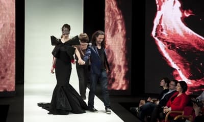 Michał Starost po pokazie "El Teide" na Gali Mody i Bursztynu Amberif 2012