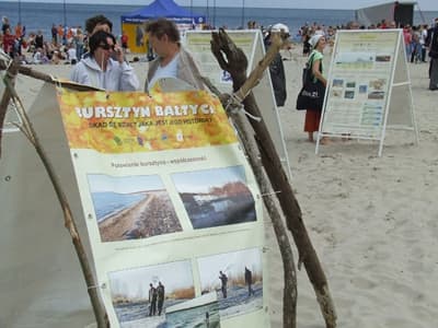 Ścieżka edukacyjna na plaży w Jantarze w 2009 r.