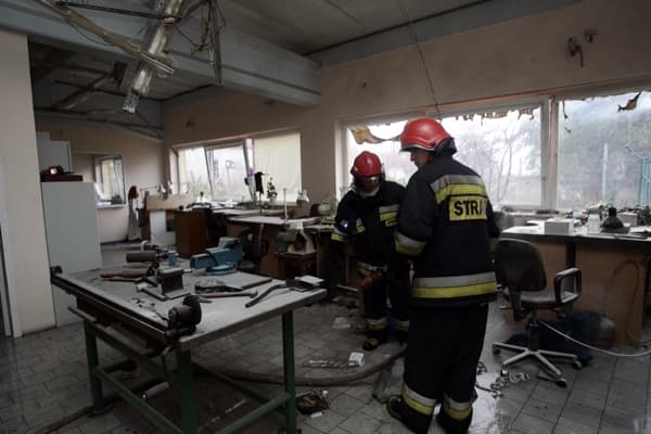 Zniszczenia po wybuchu