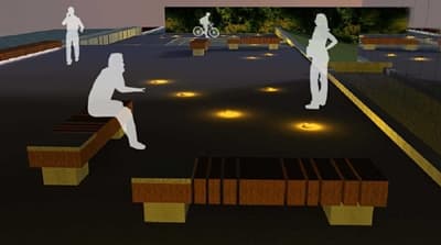 Bursztynowe krople uatrakcyjnią przestrzeń miejską przy ul. Szopy w Gdańsku