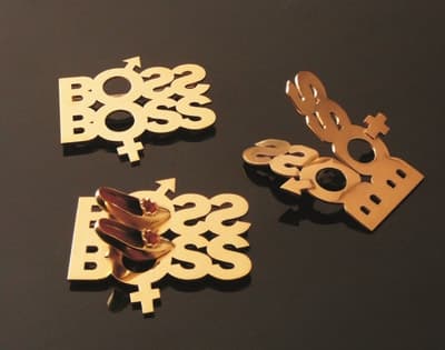 Andrzej Boss: brosze ze złoconego mosiądzu 