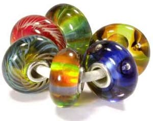 Korale wykonane z bursztynu