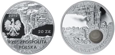 Moneta o nominale 20 zł inkrustowana krzemieniem