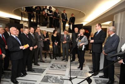 Uroczyste otwarcie wystawy "Gdańsk - Światową Stolicą Bursztynu" w Senacie