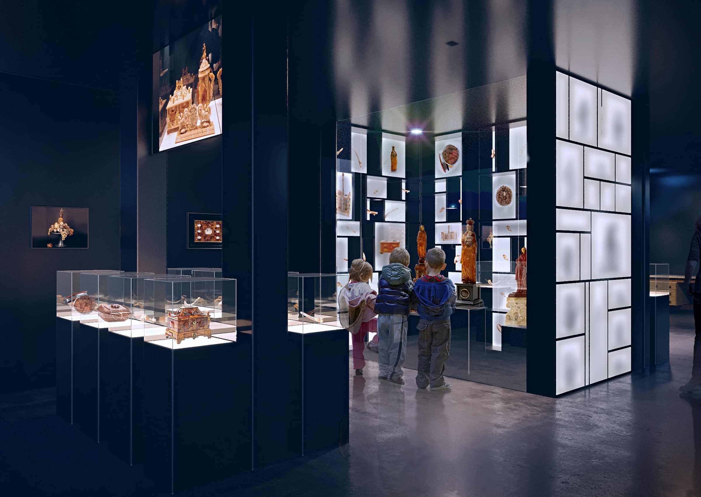 Aranżacja wystaw muzealnych w Wielkim Młynie 