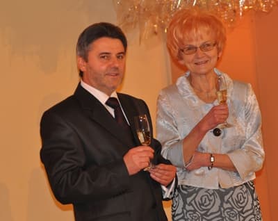 Gospodarzami wieczoru byli prezydent Kalisza Janusz Pęcherz i przewodnicząca Rady Miejskiej Adela Przybył